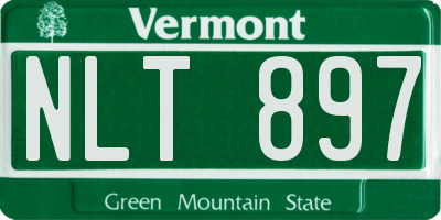 VT license plate NLT897