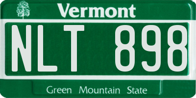 VT license plate NLT898
