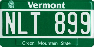 VT license plate NLT899