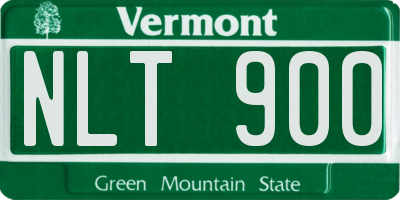 VT license plate NLT900