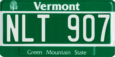 VT license plate NLT907