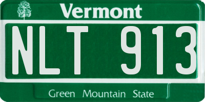VT license plate NLT913