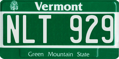 VT license plate NLT929