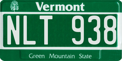 VT license plate NLT938