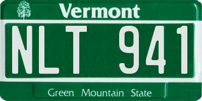 VT license plate NLT941