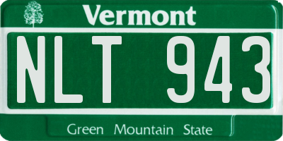 VT license plate NLT943