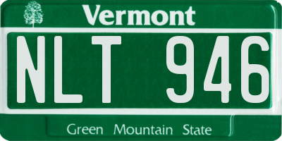 VT license plate NLT946