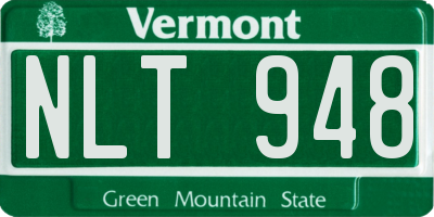 VT license plate NLT948