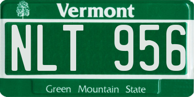 VT license plate NLT956