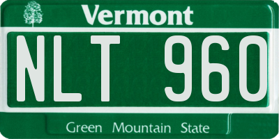 VT license plate NLT960