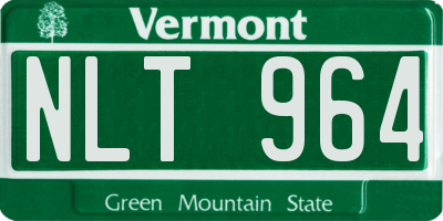 VT license plate NLT964