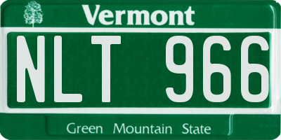 VT license plate NLT966