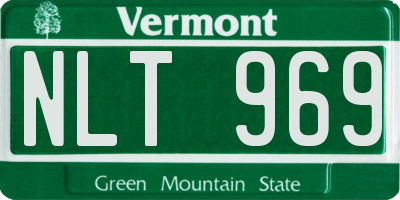 VT license plate NLT969