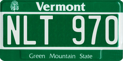 VT license plate NLT970