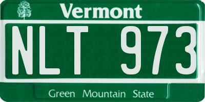 VT license plate NLT973