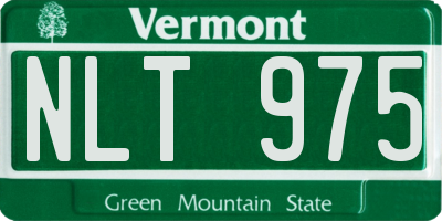 VT license plate NLT975