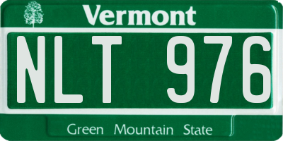 VT license plate NLT976