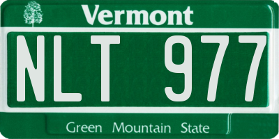 VT license plate NLT977