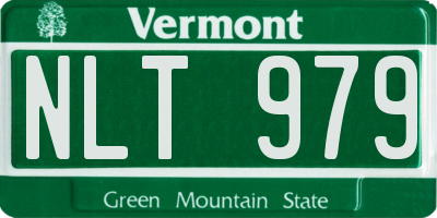VT license plate NLT979