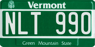 VT license plate NLT990