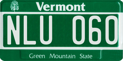 VT license plate NLU060