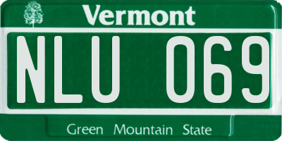 VT license plate NLU069
