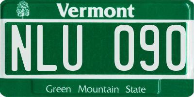 VT license plate NLU090