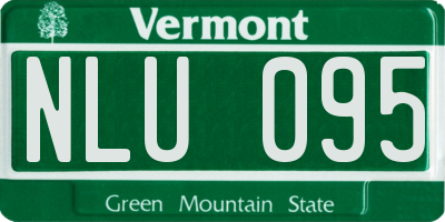 VT license plate NLU095