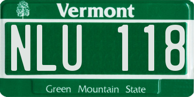 VT license plate NLU118