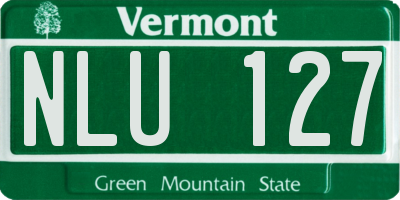 VT license plate NLU127