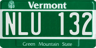 VT license plate NLU132
