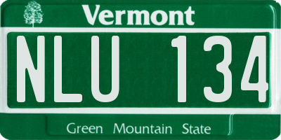 VT license plate NLU134