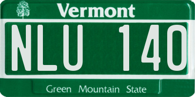 VT license plate NLU140
