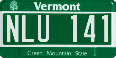 VT license plate NLU141