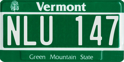 VT license plate NLU147