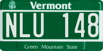 VT license plate NLU148