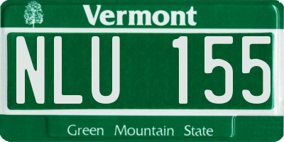 VT license plate NLU155