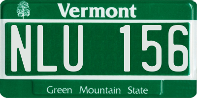 VT license plate NLU156
