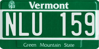 VT license plate NLU159