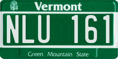 VT license plate NLU161