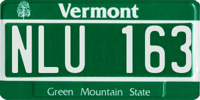VT license plate NLU163