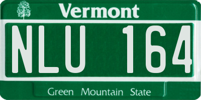 VT license plate NLU164
