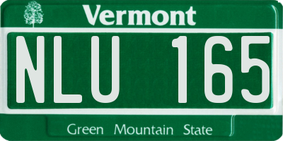 VT license plate NLU165