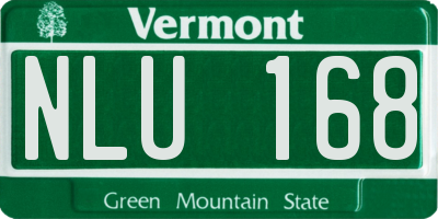 VT license plate NLU168