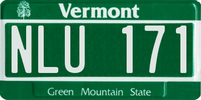 VT license plate NLU171