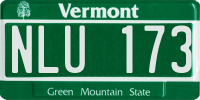 VT license plate NLU173