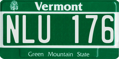 VT license plate NLU176