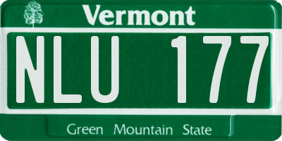 VT license plate NLU177