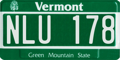 VT license plate NLU178