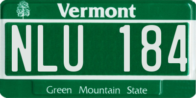 VT license plate NLU184